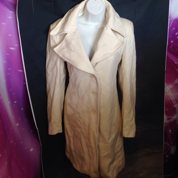 Tahari cream trench coat