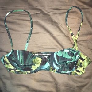 American Apparel Palm Pattern Balconet Bikini Top