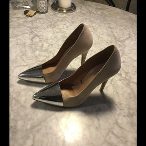 Zara Metal Cap-toe Pump