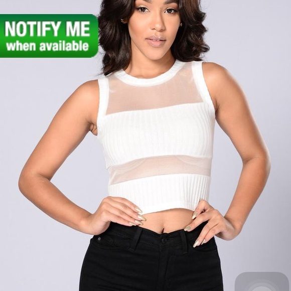 Fashion nova white sheer top - Picture 1 of 2
