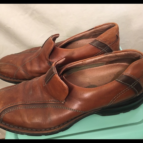 Clarks Loafers Brown Leather - Picture 1 of 4