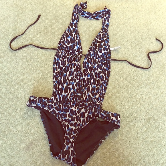 *Never used* Kenneth Cole blue leopard monokini