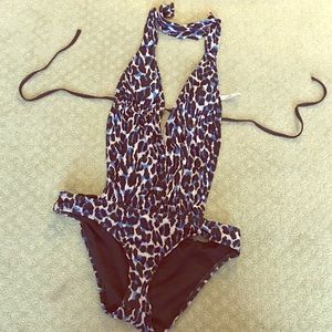 *Never used* Kenneth Cole blue leopard monokini
