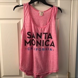 Never Worn Pink Hybrid Santa Monica Tank Top