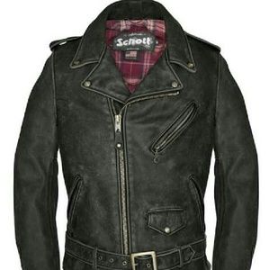Schott NYC 626VN Vintaged Fitted Cowhide Leather M