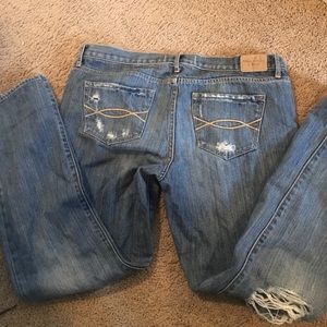 Distressed jeans