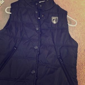 american eagle navy vest