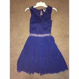 Blue homecoming dress, size 5, like new!