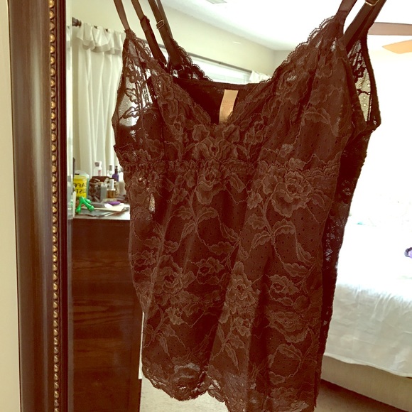 Banana Republic brown lace cami