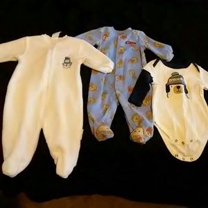 2 sleepers, 1 long sleeve onesie