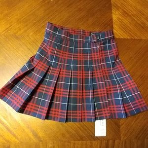 Plaid dark blue/ red American apparel tennis skirt