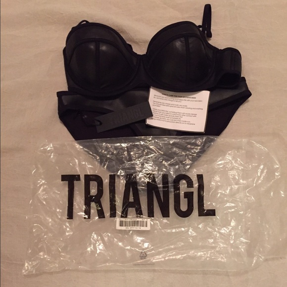 Triangl black bathing suit