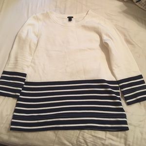J.Crew XXS Nautical Cotton Fleece Like Sweater