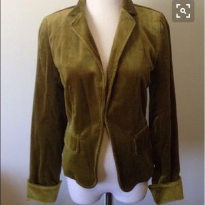 NWT J. Crew Green Velvet Blazer - Sz 10!