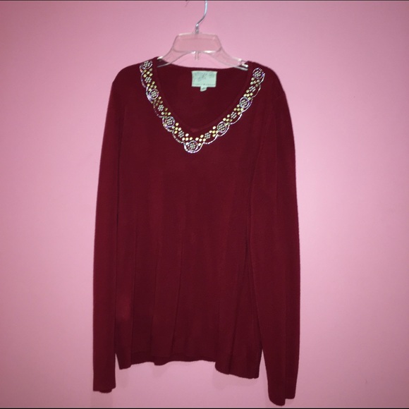 Red sweater for women