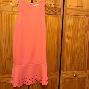 Pink drop waist dress