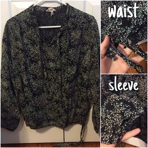 ✨VTG Floral Drawstring Top Size 42S✨