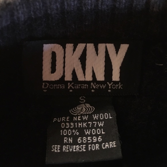 DKNY argyle crew neck wool sweater - Picture 4 of 4