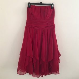 David's Bridal Strapless Dress