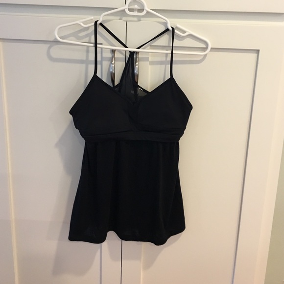 Black ALO yoga bra top, with inserts, size XS