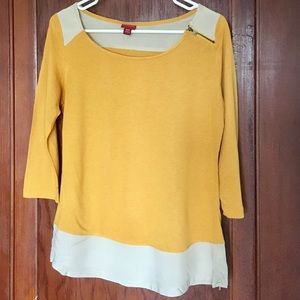 Mustard color-block top
