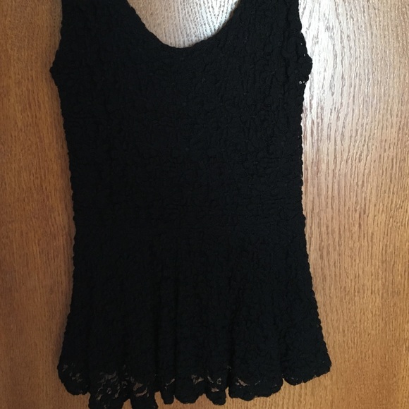 Black peplum tank top Urban Outfitters