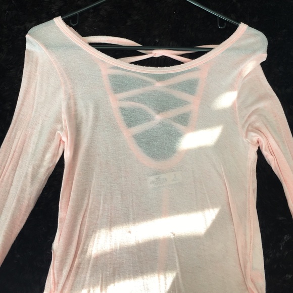 Coral stretchy open back top