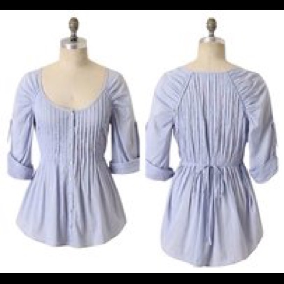 Sold. Anthropologie Tiny Tucks Tunic. - Picture 2 of 2