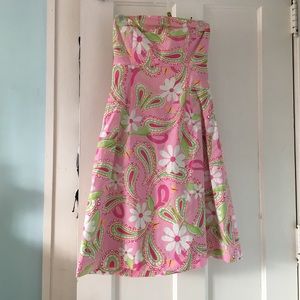 Lilly Pulitzer strapless paisley sundress