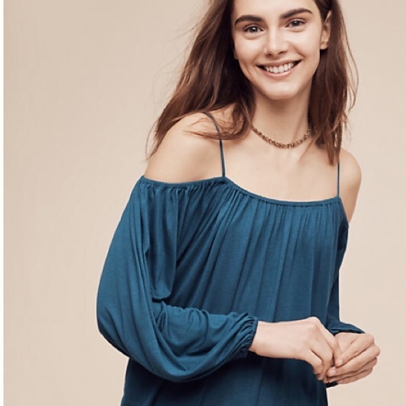 Anthropologie Taven Open-Shoulder Top, Sz S - Picture 2 of 4