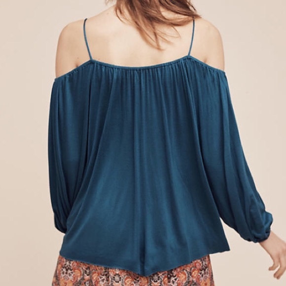 Anthropologie Taven Open-Shoulder Top, Sz S - Picture 3 of 4