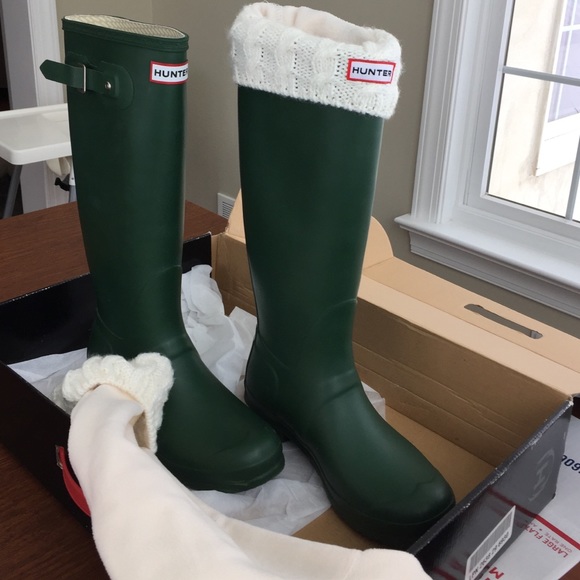 Hunter rainboats with fleece liner