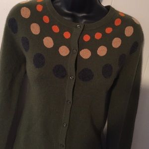 Lord & Taylor 100% Cashmere Button Down Cardigan