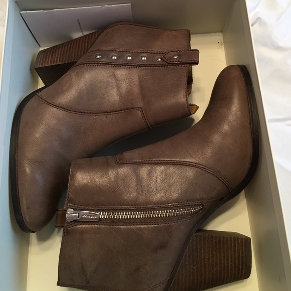 Coach booties smoke colored