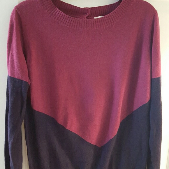 Cranberry and Eggplant Sweater