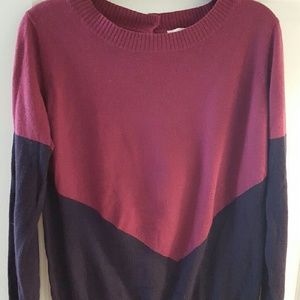 Cranberry and Eggplant Sweater