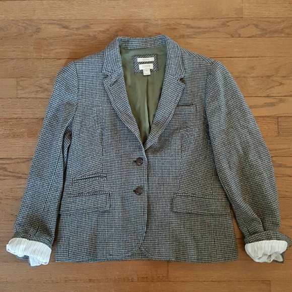 J. Crew Wool Herringbone Blazer