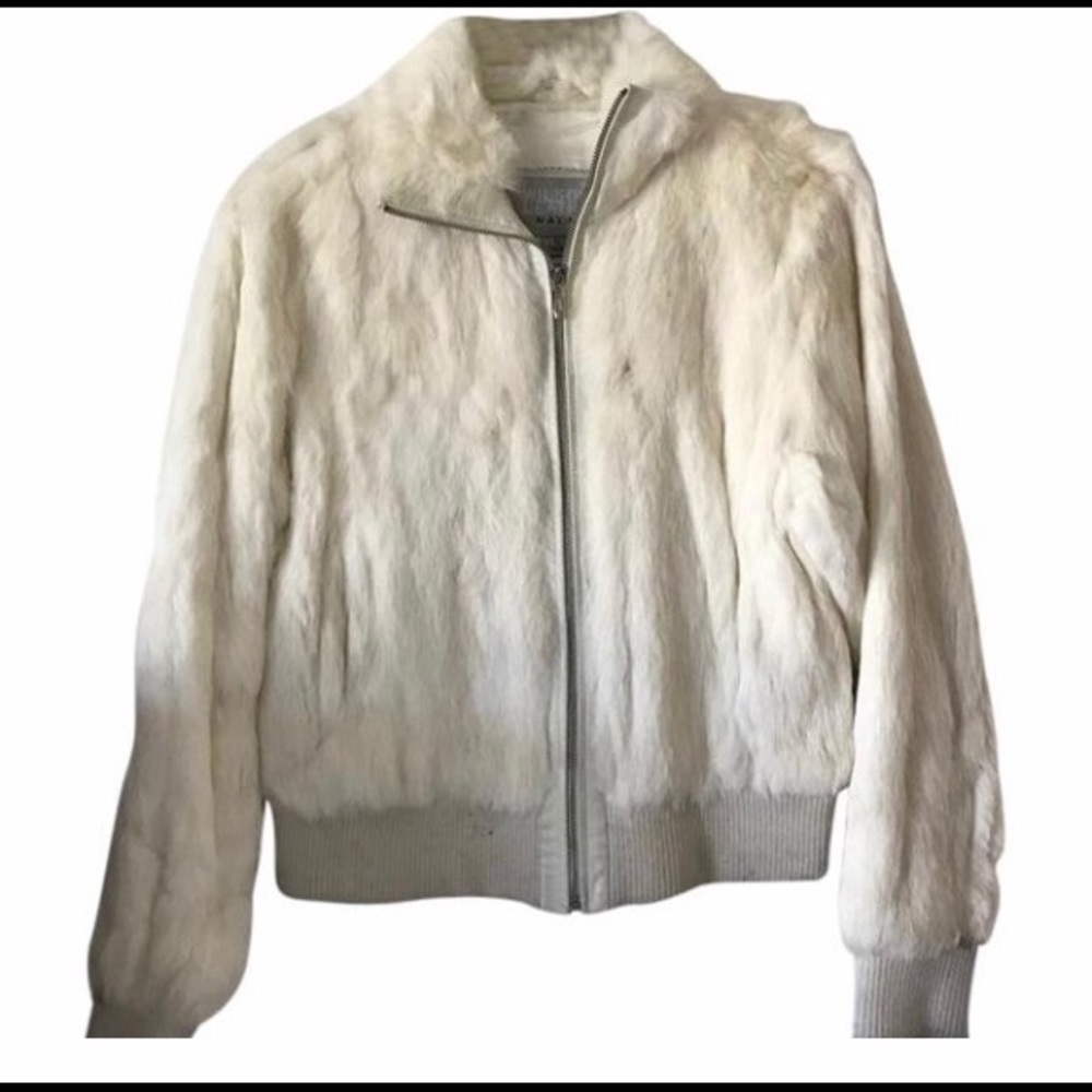 White Rabbit Fur Jacket - Wilsons Leather Maxima