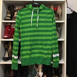 Green striped Nike hoodie 1 DAY LEFT THEN DONATING