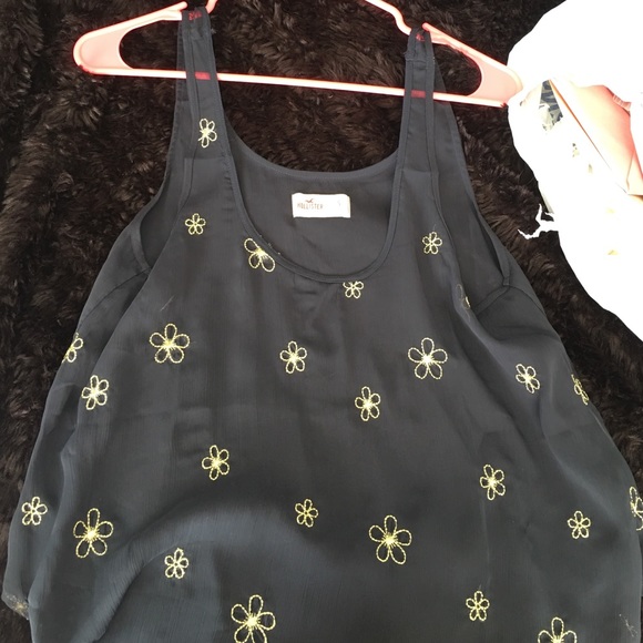Navy and gold tank top, size small