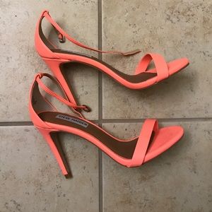 4.5 inch Neon Orange Steve Madden heels