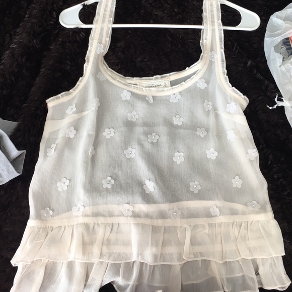 White floral tank top