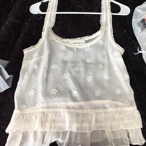 White floral tank top