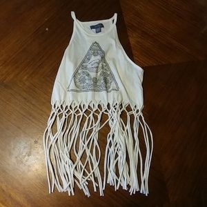 Kendall and kylie crop top frayed