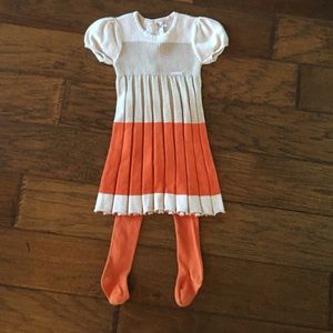 24m Mayoral striped dress with matching tights