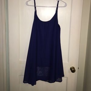 Navy blue sheer dress
