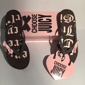 NEW-JUICY COUTURE Brown sandal flip flops Size 11
