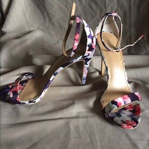 Flower Print Summer Heels