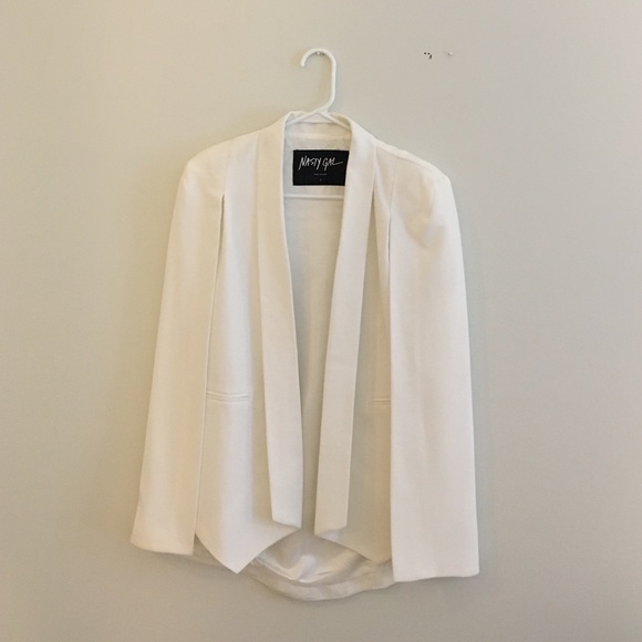 Nasty Gal white cape