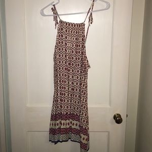 Patterned spaghetti strap dress